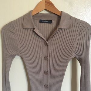 Glassons Ribbed Dress, Button-down Dress